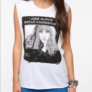 Jane Berkin and Serge Gainsbourg B&W top
